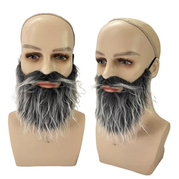 Halloween Party Funny Beard Dress Up Grey Black Whiskers Christmas Dress Up Beard Men's Beard Funny