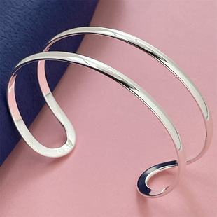 Foreign trade export silver-plated second-line bracelet net red popular in stock supply bracelet in stock wholesale