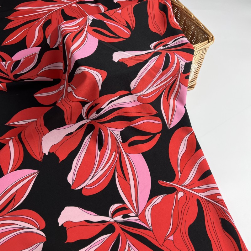 2024 nuevo estilo tela estampada elástica de cuatro lados viajes vacaciones estilo playa pantalones tirantes vestido ropa tela