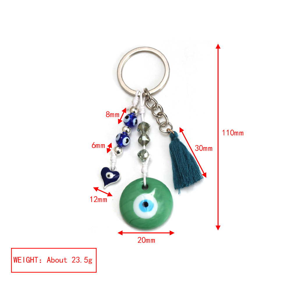 27g Weight Bag Pendant, Keychain Classification 1 Piece Quantity Casual, Daily Occasion Glass Material Devil's Eye Pattern Unisex Gender Retro Style Retro Devil's Eye Glass Unisex Bag Pendant Keychain 30