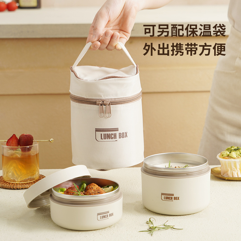 Caja de almuerzo con aislamiento de espuma Caja de almuerzo portátil para oficinistas con tapa Tazón de sopa Palillos Caja de sopa de taza Estudiante de escuela primaria Caja de almuerzo japonesa