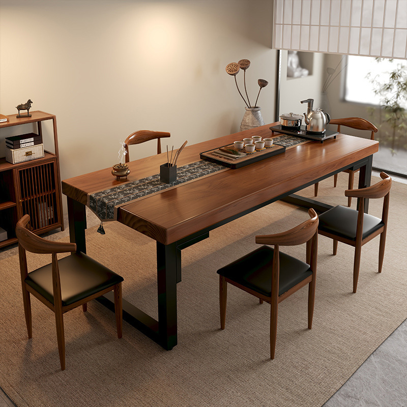 Combinación de mesa y silla de té Mesa de centro de apartamento pequeño Sala de estar Balcón doméstico Mesa de té Nueva mesa de té de tablero grande de Kung Fu chino