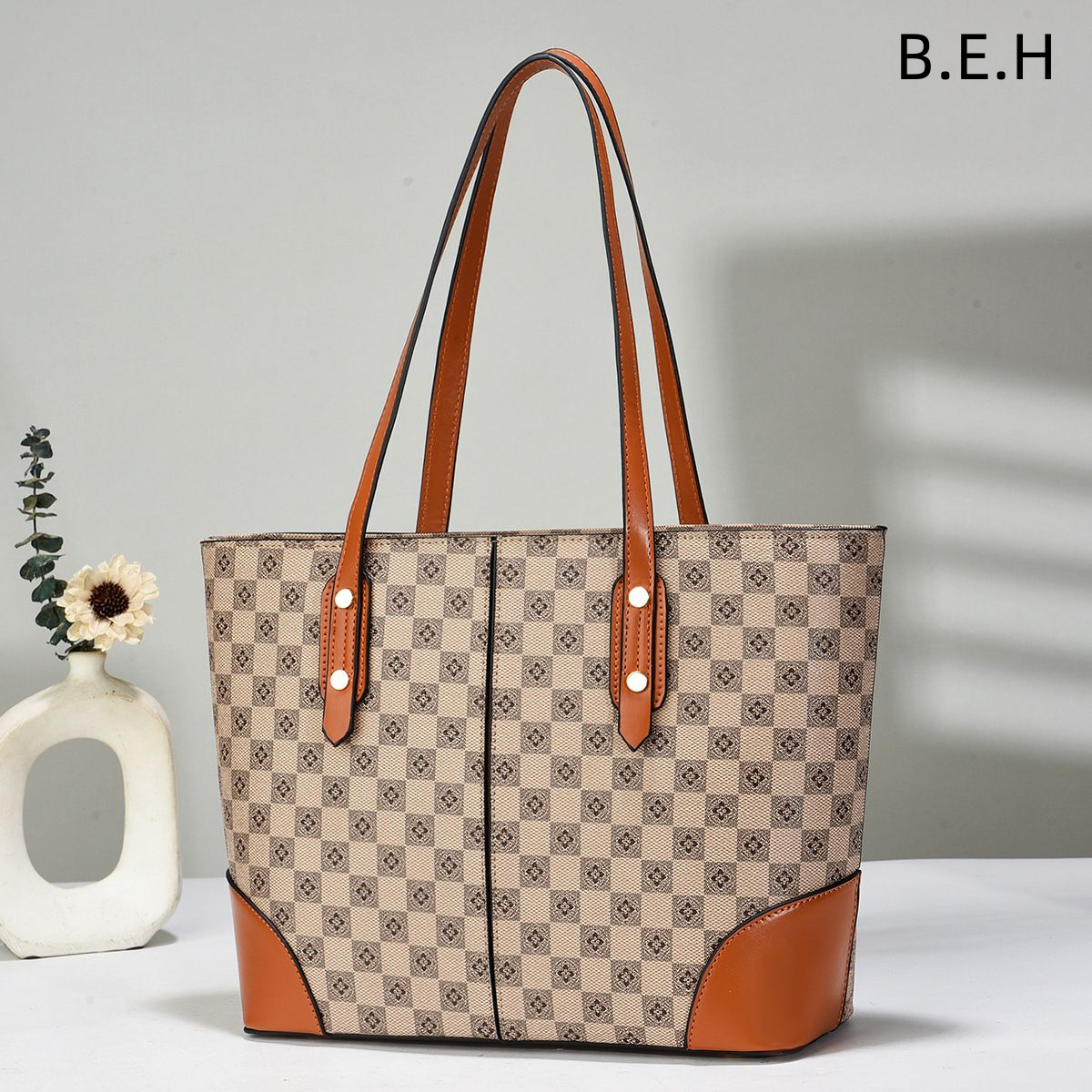 Bolso Tote de Hombro Retro de PU, Gran Capacidad, Cierre de Cremallera, para Uso Diario image 7