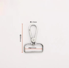 Metal plate fastener key chain hook buckle bag hardware hook buckle women's bag hardware accessories hook buckle suitcase buckle