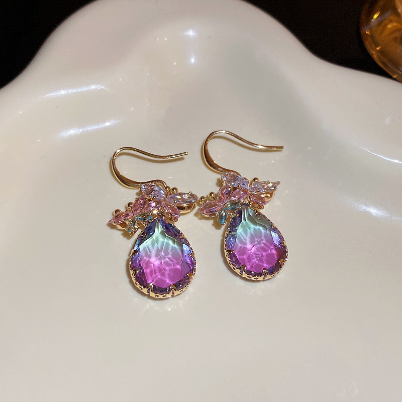 102# silver needle-gold-purple