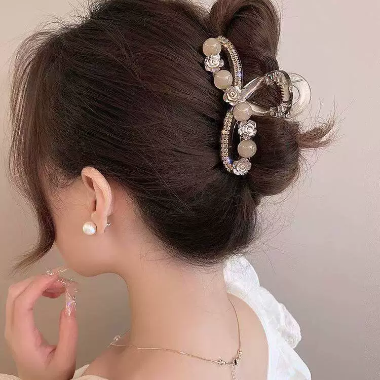 Горный чай из жемчуга, заколка для волос, акула, универсальная crab pin, новый сбор, стиль light luxury