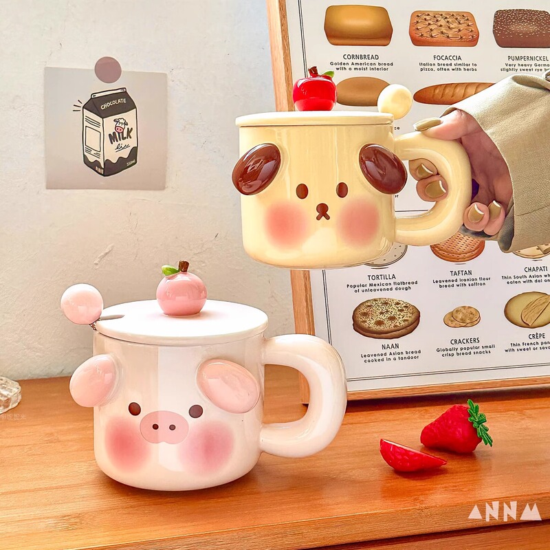 Creative Piggy Cartoon Cute Ceramic Cup Mug Home Gift Cup Milk Cup Couple's Water Cup Breakfast Cup Creative Piggy Cartoon Cute Ceramic Cup Mug Home Gift Cup Milk Cup Couple's Water Cup Breakfast Cup