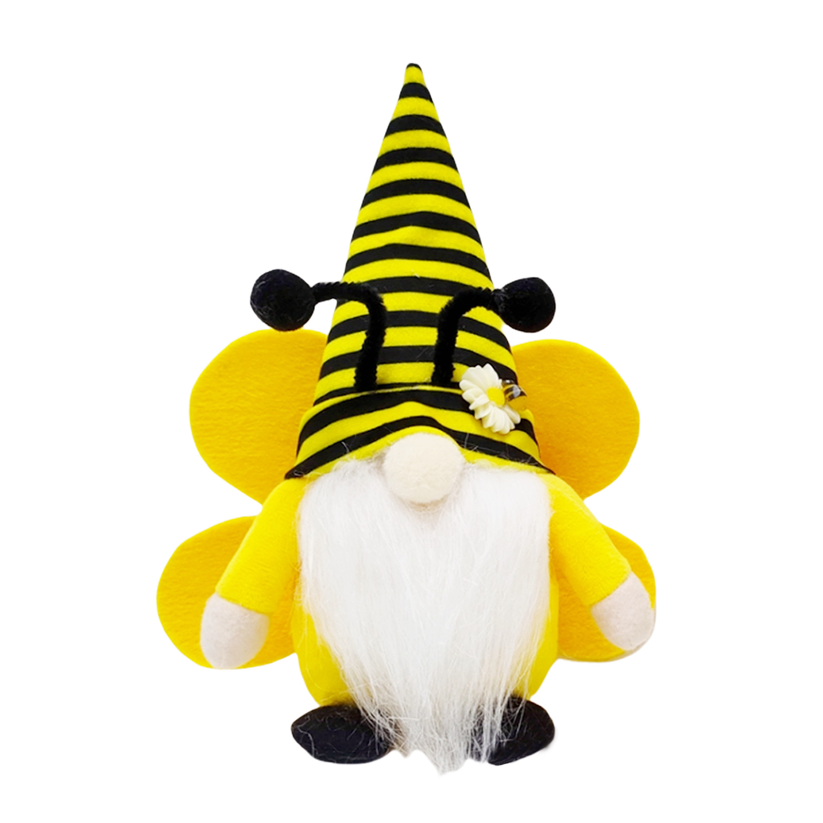 Nuevos productos transfronterizos Festival de la abeja de primavera y verano Muñeca sin rostro de punto de abeja enano Rudolph Muñeca de girasol Adornos