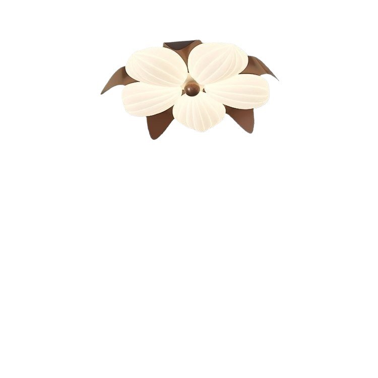 [Estrictamente seleccionado] Protección ocular de espectro completo, marrón, nueva lámpara de techo de estilo chino, habitación infantil de flores cálidas de estilo wabi-ji retro