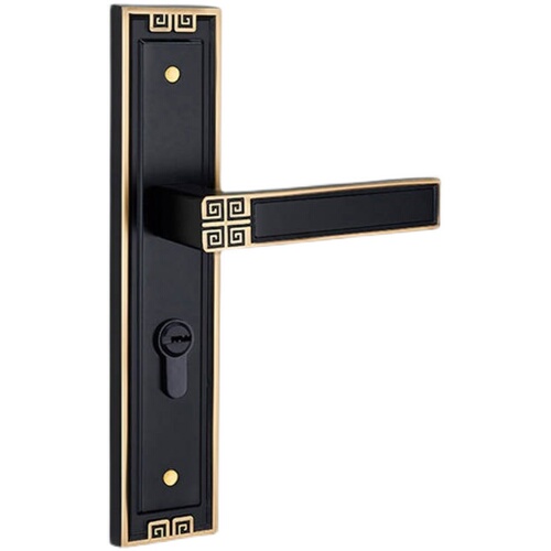 Wholesale New Chinese Style Anti-Ancient Indoor Bedroom Home Room Solid Wood Door Lock Handle Universal Silent Hardware