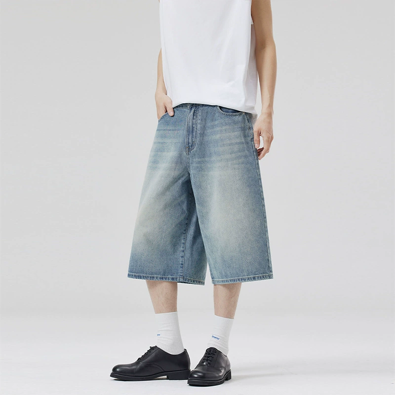 Summer jeans, American style, loose straight fit