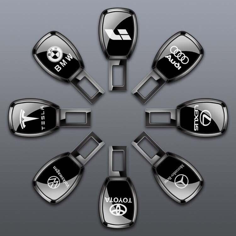 Car seat belt alloy safety belt extension joint car rear safety fork belt anti-collar bayonet holder