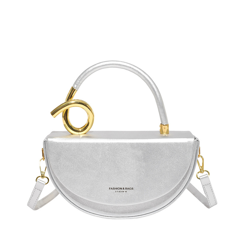 Comercio exterior transfronterizo retro diseño semicircular bolsa de silla de montar para mujeres 2025 nueva moda versátil bolsa de hombro portátil
