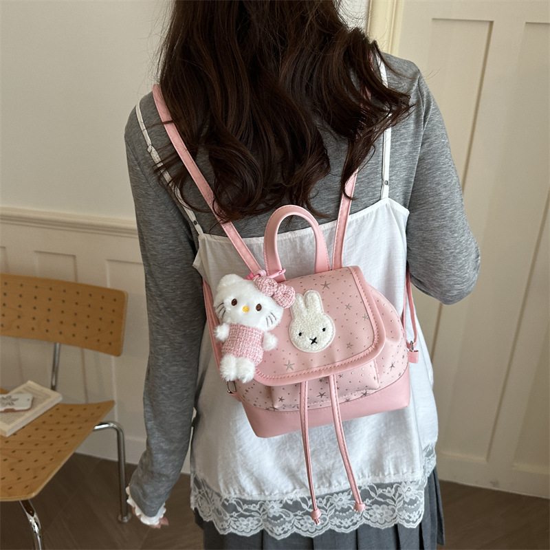 Mochila de moda coreana encantadora para mujeres verano 2026 nicho postres diarios bolsas escolares de estudiantes mochila versátil