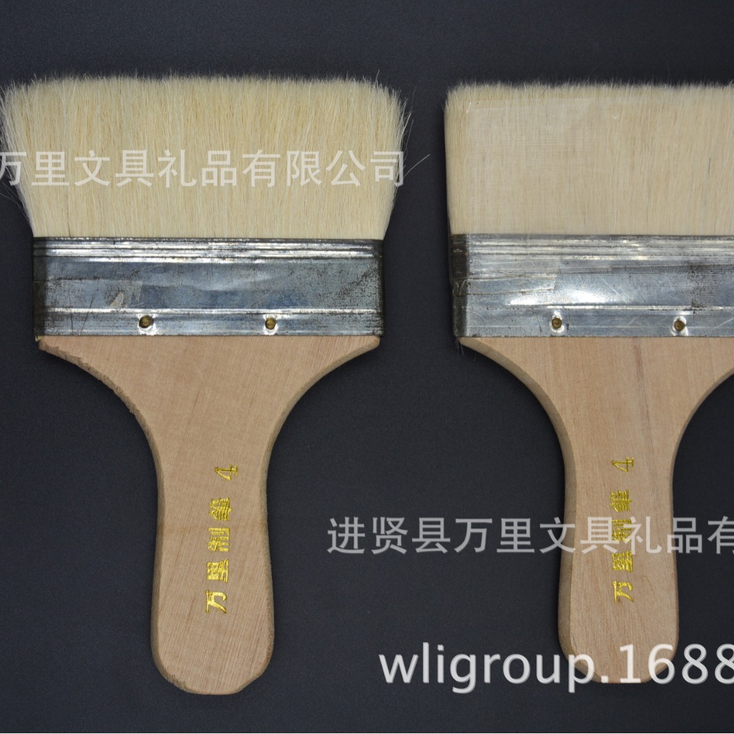 万里集团直营羊毛刷 工具刷 4寸长柄羊毛刷 板刷 木柄羊毛刷 推广