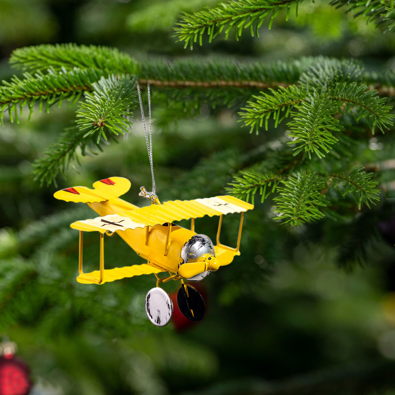 Navidad estilo europeo retro avión de hierro forjado modelo colgante creativo interior sala de estar habitación de los niños decoración del hogar