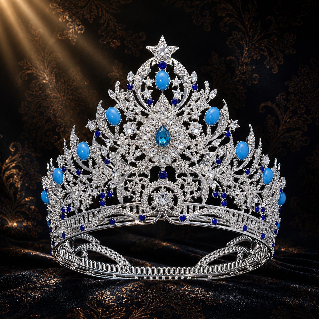 2026 nueva fábrica transfronteriza venta directa europea y americana elegante temperamento concurso de belleza boda corona corona corona de etapa de novia