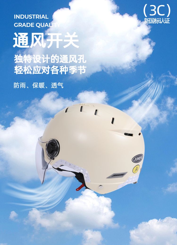 3C Certified New National Standard Electric Vehicle Helmet Summer Breathable Motorcycle Helmet