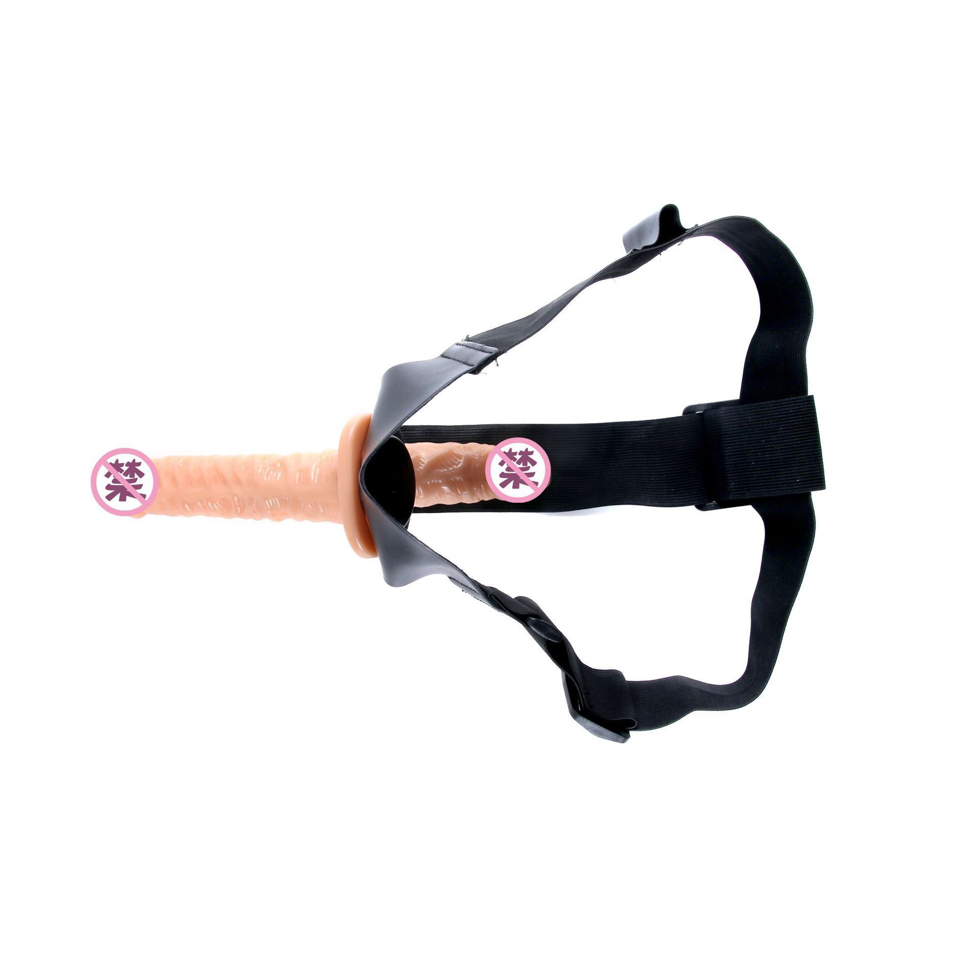 Double-Ended Strapless Strap-on TPE Dildo, Skin Tone Wearable Harness-Free Design — detail image 2