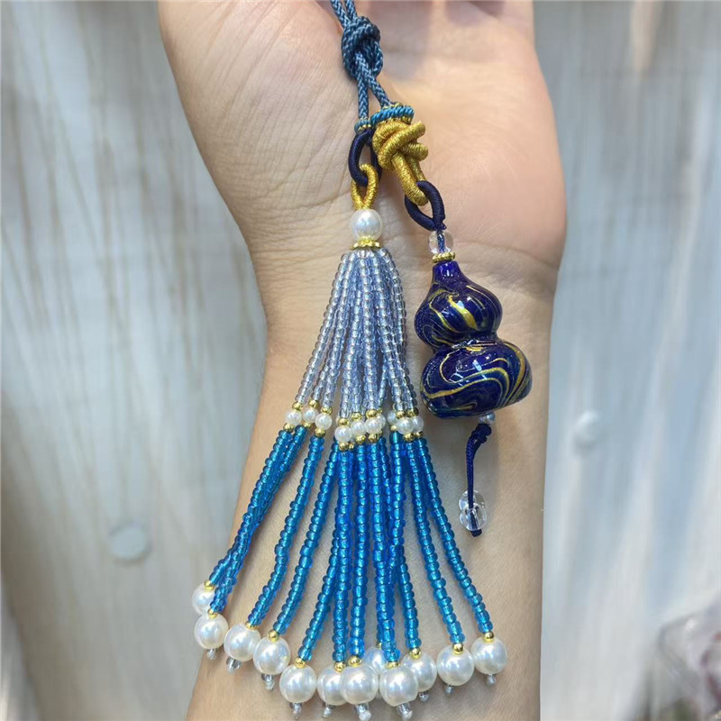 大漆葫芦手工编绳流苏汽车挂件钥匙挂包包挂景区同款非遗饰品批发|undefined