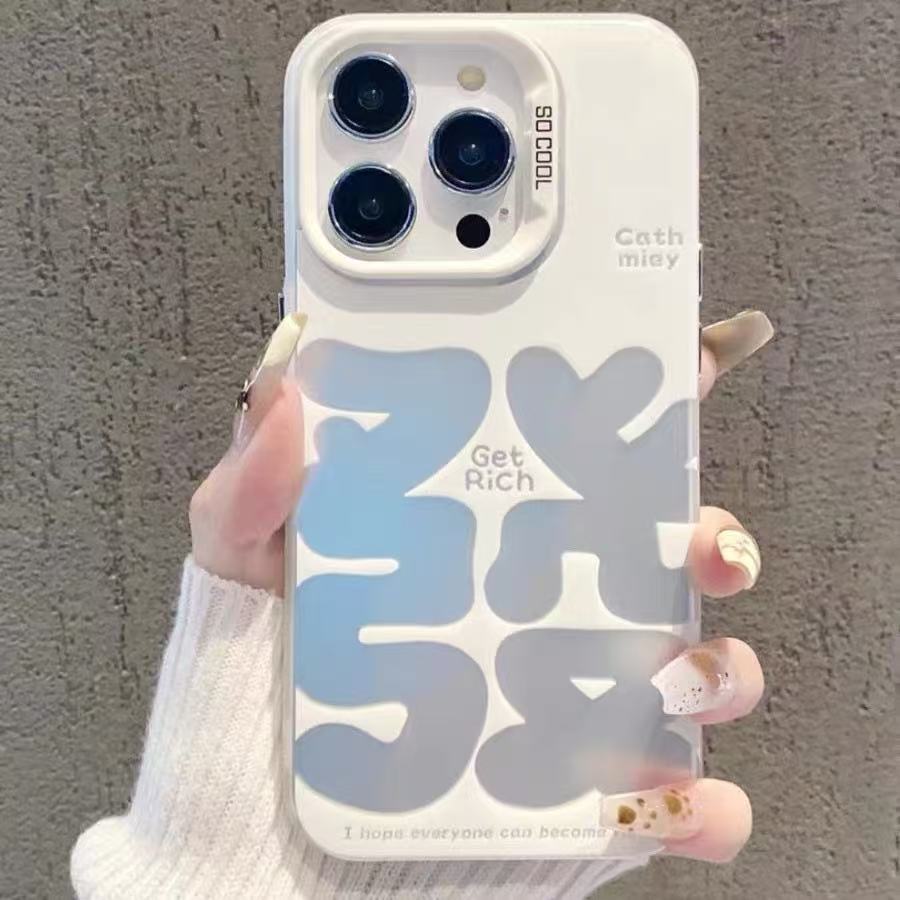 El cabello de gran letra es adecuado para la funda del teléfono móvil Apple 16pro 15 National Wave 14promax Personalidad 13pro Fashion 12 Nuevo