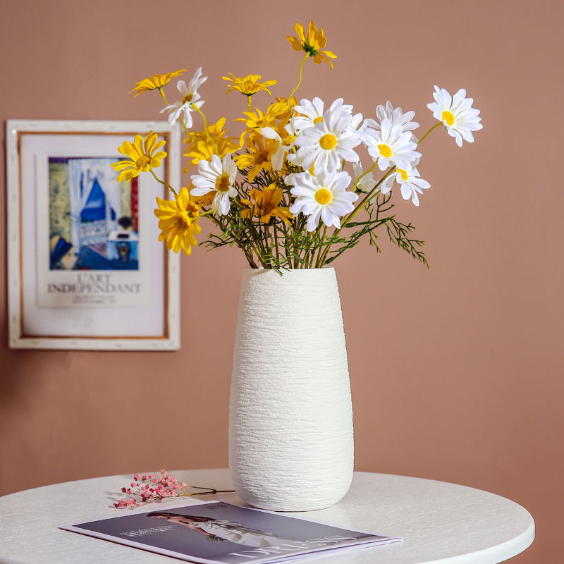 Flores secas modernas vasijas de cerámica nórdica hidropónica decoración de encimera de televisión decoración creativa para el hogar