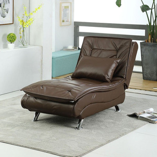Toffee Chair Recliner Modern Leather Balcony Bedroom Hotel Leisure Sofa Bed Leather Beauty Chair Lazy Sofa Chaise