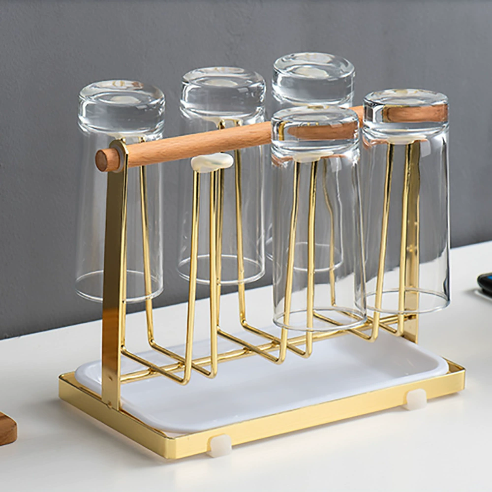 Glass holder, drying rack for home use, set with glass, storage system, light luxury style