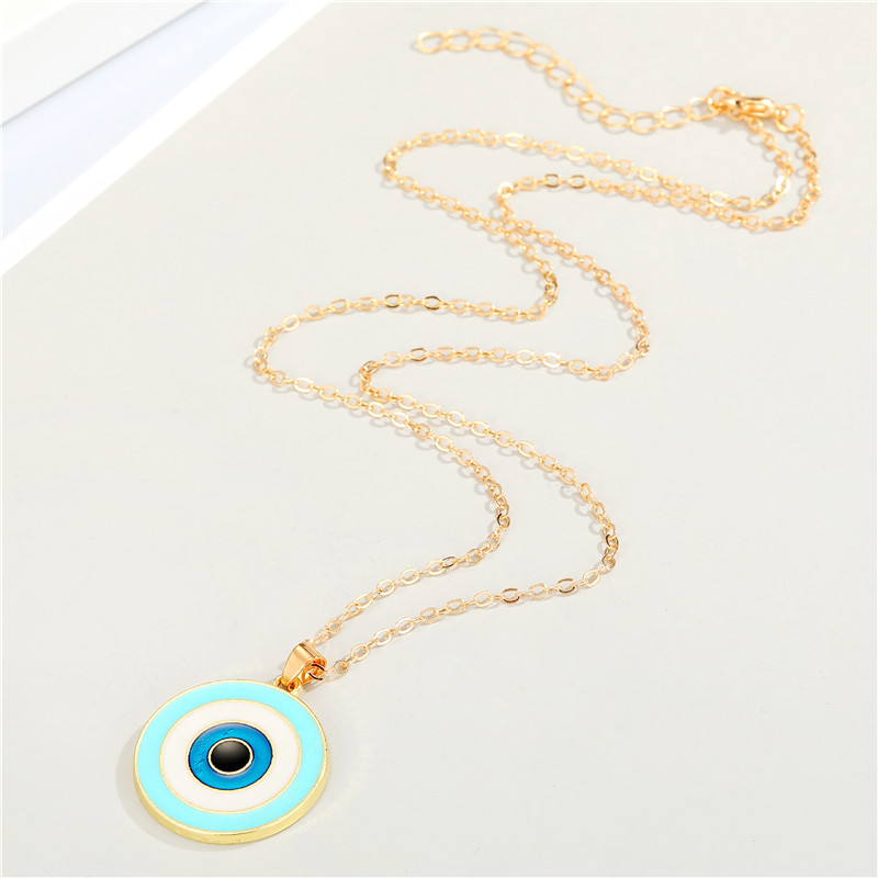 Wholesale Jewelry Fashion Eye Alloy Pendant Necklace display picture 7