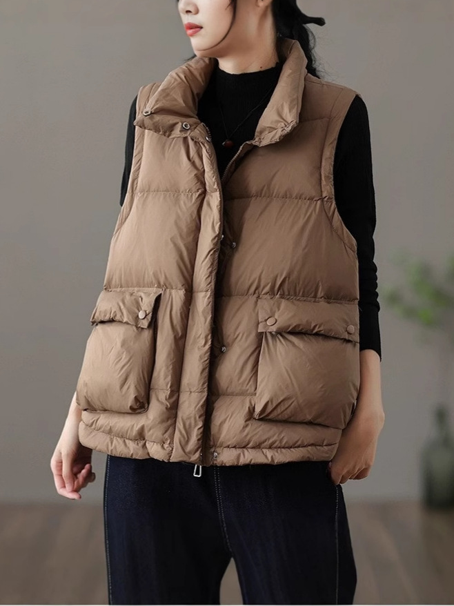 Vest Women's Coat Down Jacket Vest Women's Duck Down Jacket Vest Women's High-end Sense
