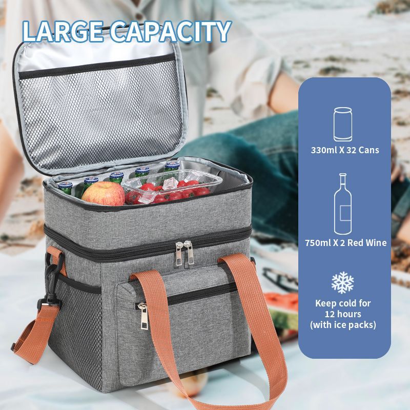 Nueva bolsa de aislamiento de Amazon, bolsa de picnic al aire libre, bolsa de almuerzo portátil, bolsa de mensajero, bolsa de almuerzo para trabajadores de oficina