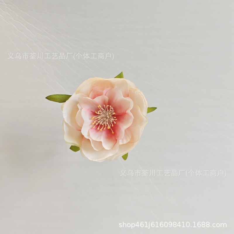 6cm椿の花輪飾りDIY漢服頭飾り花アーチフラワーアレンジメント飾り付け造花模造花輪|undefined