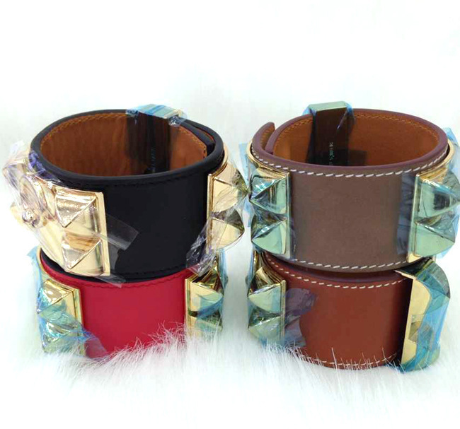 CHeap WHolesale H Plain LeatHer Four Nail Rivet LeatHer Bracelet CDC Exaggerated Punk Style Wide Face Bracelet CHeap WHolesale H Plain LeatHer Four Nail Rivet LeatHer Bracelet CDC Exaggerated Punk Style Wide Face Bracelet
