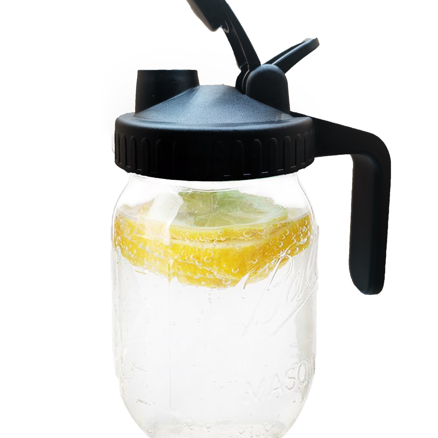 Mason tarro tapa Mason taza con mango sellado grande limón café té mermelada Mason botella mango tapa