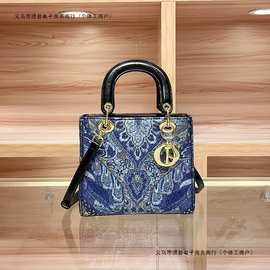 撞色潮单肩小众跨境斜挎小方包包女戴妃包感2025手提包邮