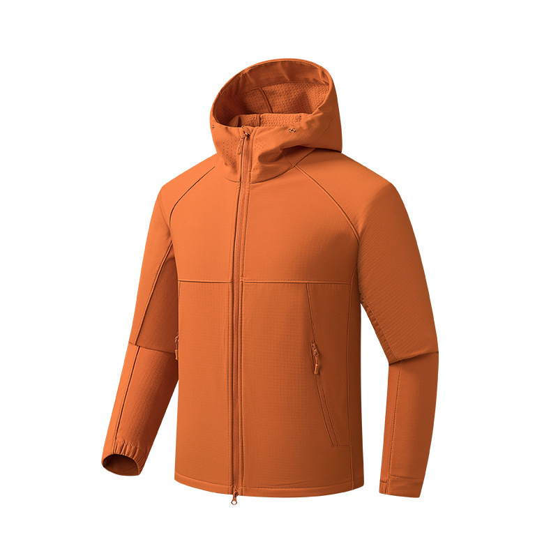 New outdoor sports couple's softshell jacket, hooded windbreaker jacket, coat for men and women