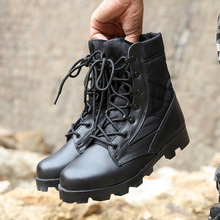 高帮巴拿马作战靴沙漠靴军绿色户外登山徒步迷彩户外战术靴训练靴