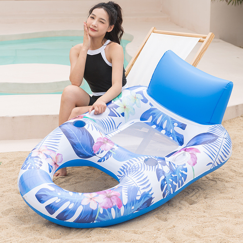 Transfronterizo spot piscina inflable flotante fila plegable agujero redondo al aire libre cama flotante para adultos y niños colchones flotantes al por mayor