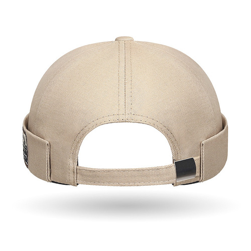 Spring and Autumn Plain Brimless Melon Rind Hat Unisex Hip-Hop Korean Style Hat Street Fashion Retro Landlord Hat