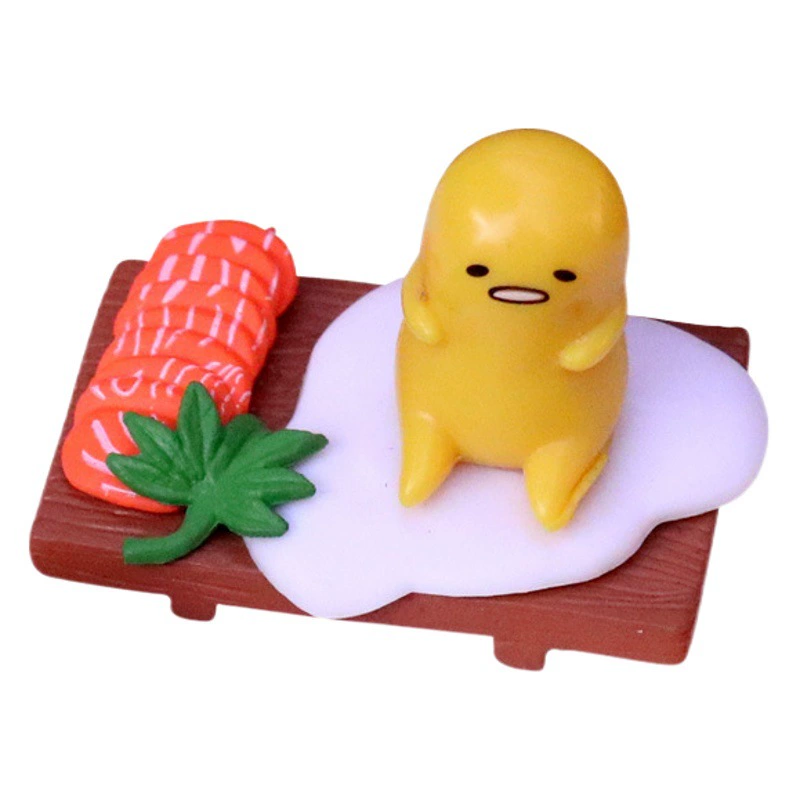 Миниатюрная еда Play Egg Yolk Brother Doll Ленивое яйцо Игрушка Яйцо Желтый король Кукла ручной работы Настольный торт Декоративные украшения