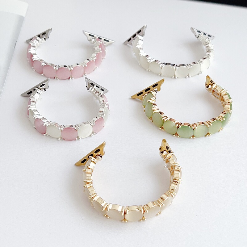 Suitable for Apple S11 Watch Iwatch1098765Se Cat's Eye Elastic Strap Huawei Gt5Pro Xiaomi
