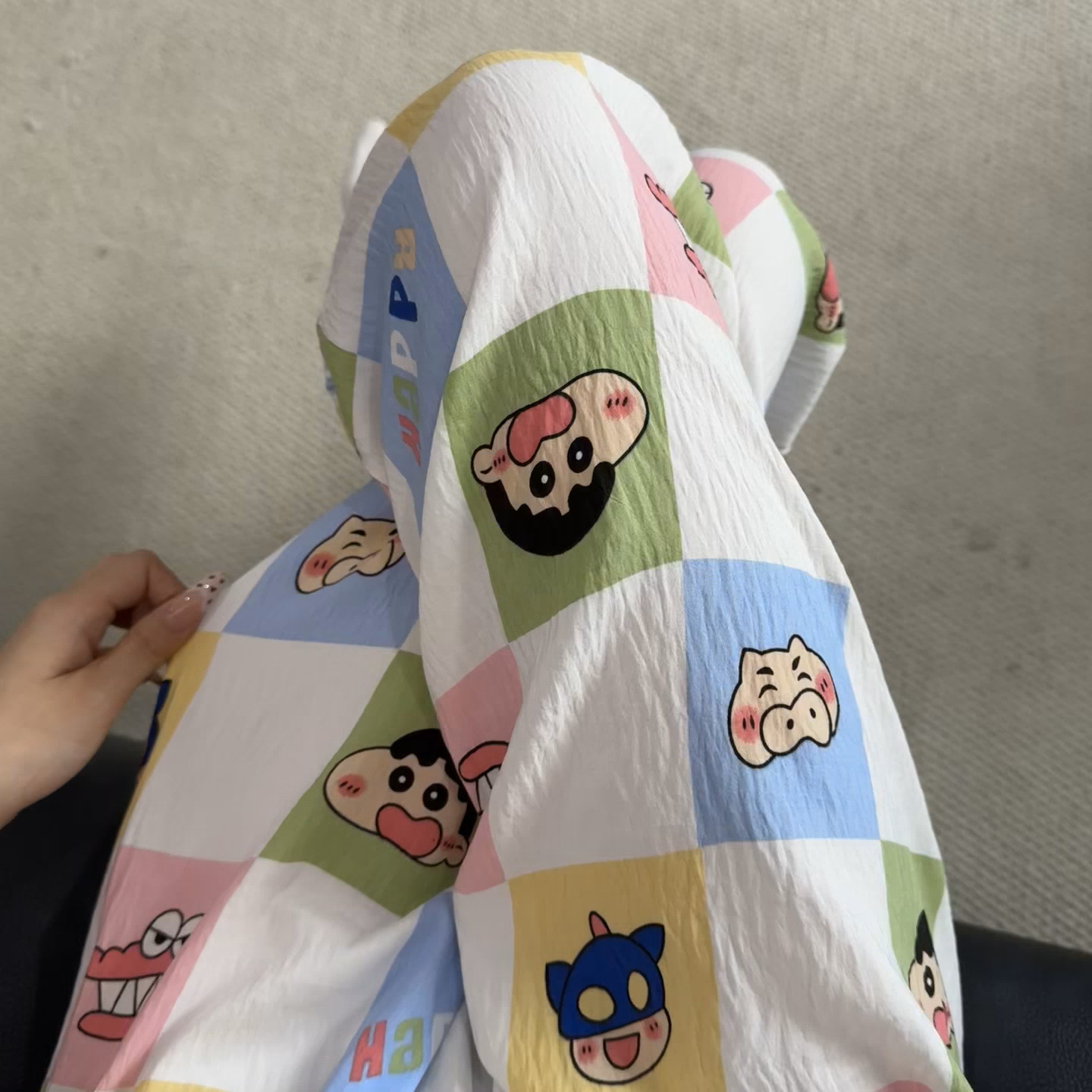 Primavera y verano · Pantalones de pijama casuales para mujeres pantalones a prueba de mosquitos rojos en línea 2025 nuevos pantalones caseros para llevar