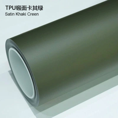 Auto Color Change Film: Color-Changing Film Ppf Frosted Matte - tpu-satin-khaki-green-1524m15m