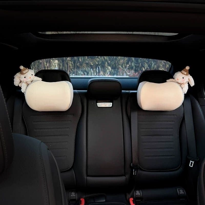car cushion, seat cushion, lumbar – Waist support - rear-seat-headrestkhaki-rabbit-headrest-2