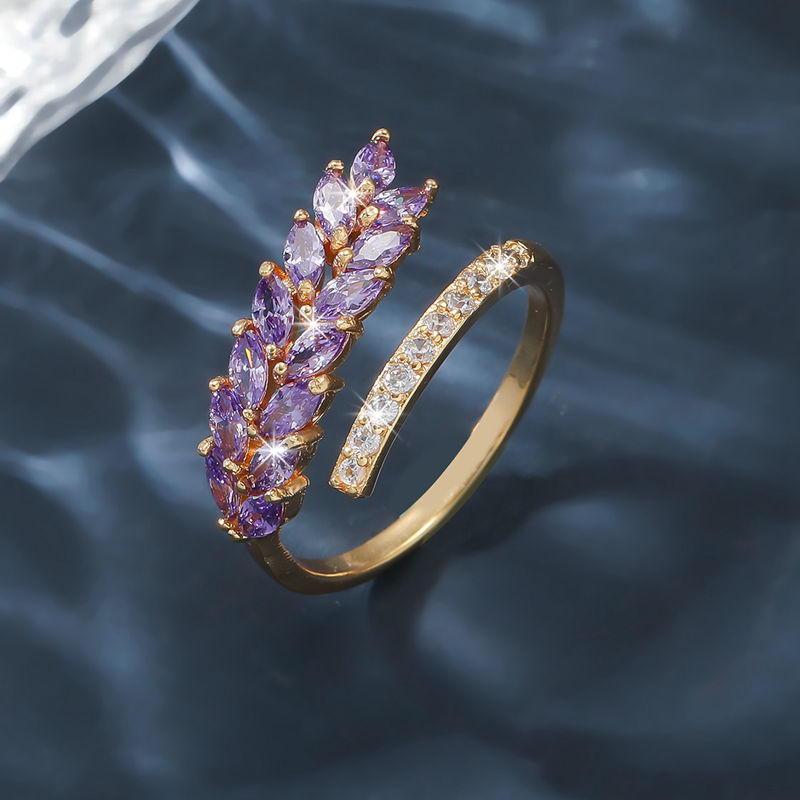 Hot Selling Wheat Ear Ring Female Niche High-end, Light Luxury Non Fading Ring Fashionable Simple Versatile Ring Bracelet_voghion.com