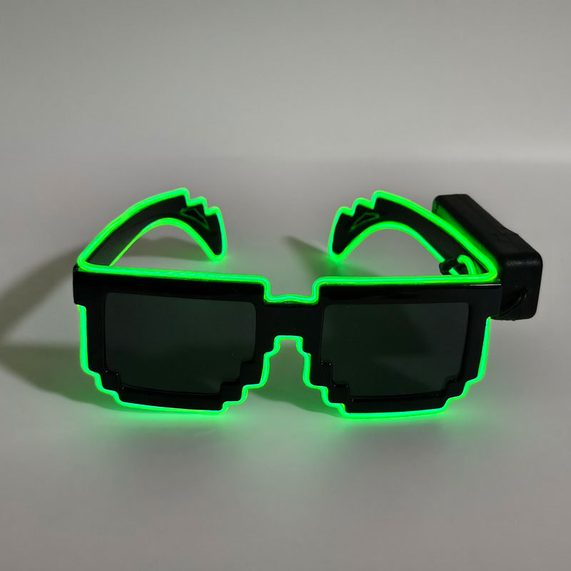 Bar fiesta atmósfera apoyos gafas de sol mosaico LED inalámbrico parpadeo gafas luminosas el gafas bungee