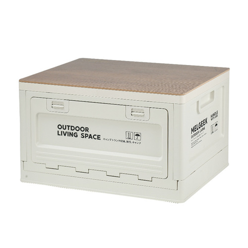 Outdoor folding storage box wholesale thickened storage box with wooden cover car storage box camping storage free installation