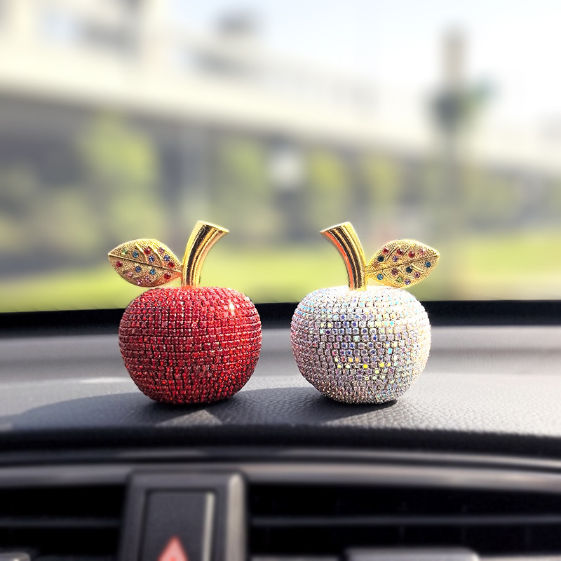 Cross-Border Crystal Apple Decoration Gift Safe Birthday Holiday Gift Car Car Creative Diamond Christmas Ornaments