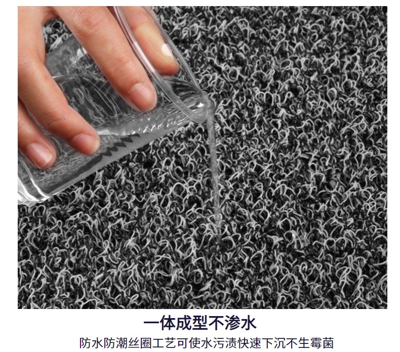 Silk Ring Entry Mat Door Mat Anti-Slip Mat Floor Mat Dirt Resistant PVC Plastic Car Mat Dirt Resistant Large Size