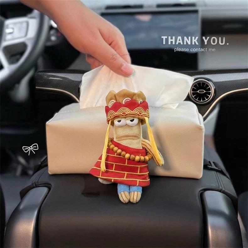 Car Tissue Box Armrest Box Seat-Mounted Car Tissue Box Decorative Items Cute Cartoon Internet Celebrity Car Accessories for Women